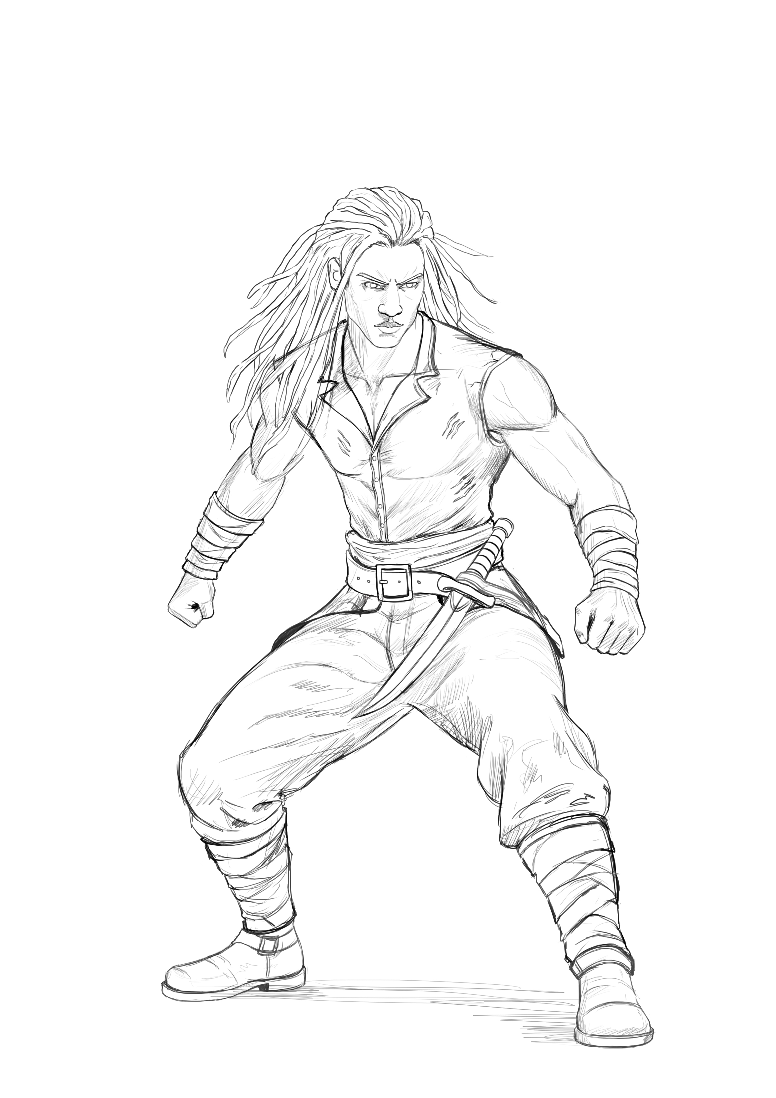 Rhylar character sketch from Fate Binds Us.